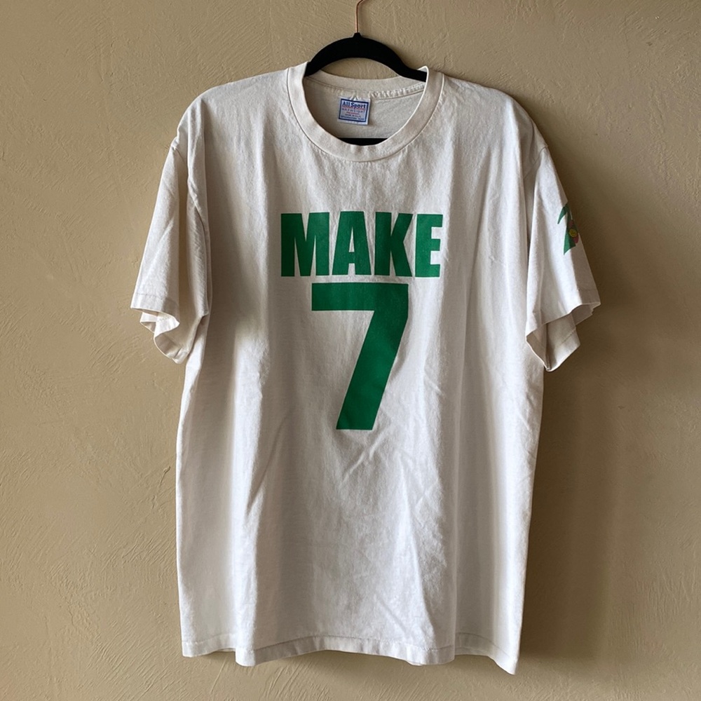 Vintage Single Stitch All Sportw XL Make 7 Up Yours T-Shirt